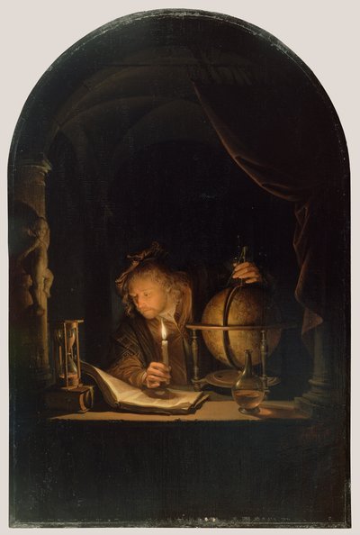 Astronom bei Kerzenlicht von Gerrit Dou